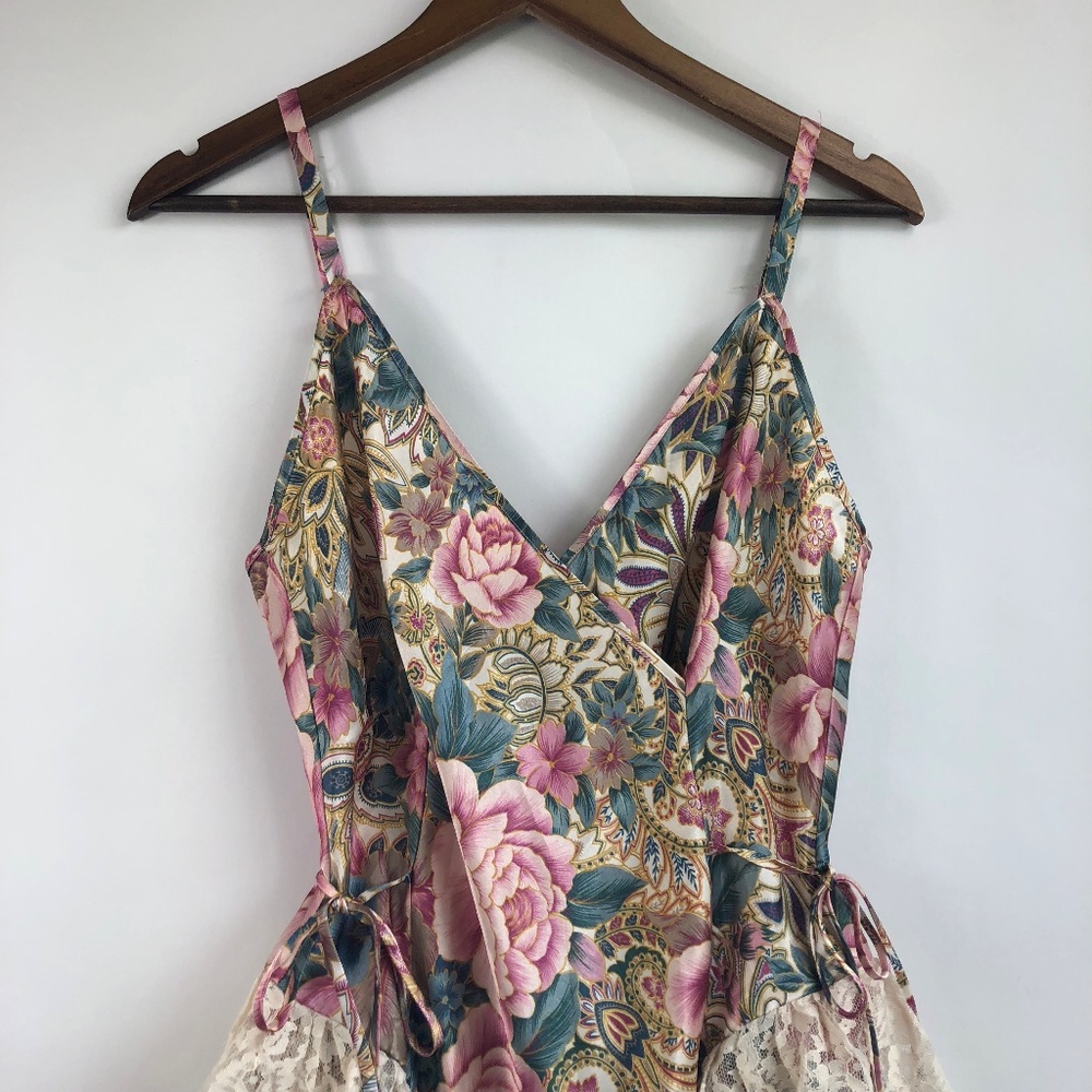 Vintage Floral Lace Bodysuit Teddy Lingerie Medium - Picture 2 of 8